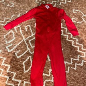 Red Long Sleeve Jumpsuit
